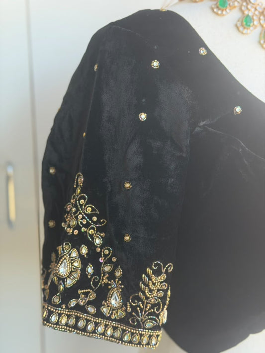 Velvet Embroidery Blouse | Party Wear Blouse | Readymade Blouses in USA