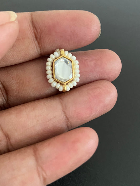 Simple finger ring | Kundan finger ring