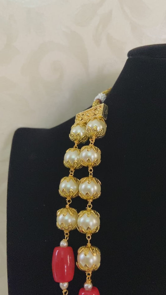 coral beads necklace | Indian bead’s jewelry | Handmade jewelry