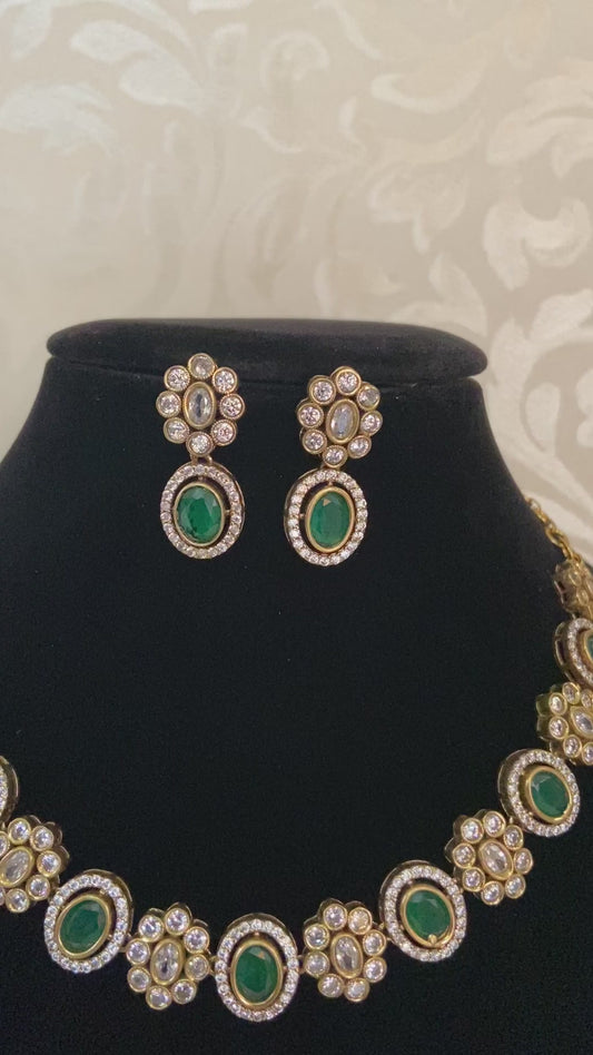 Victorian ad necklace set | Simple necklace set