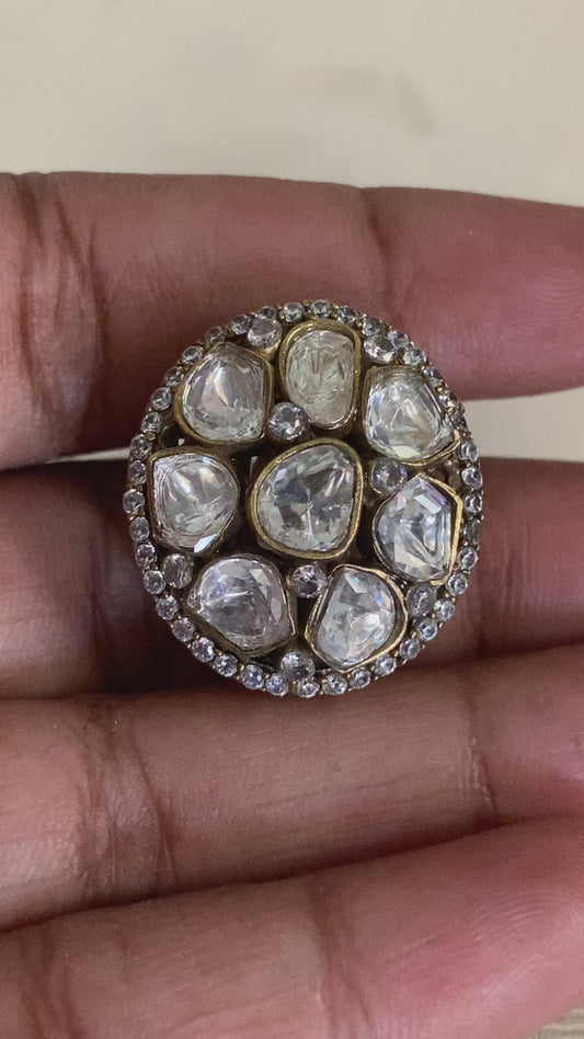 Polki Stud Earrings | Latest Indian Jewelry