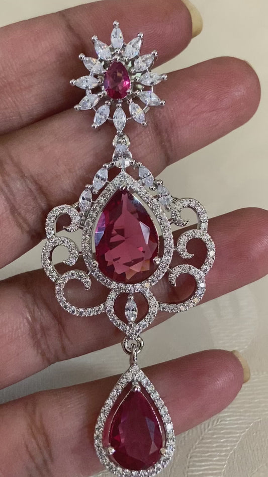 CZ necklace set | Indian jewelry in USA
