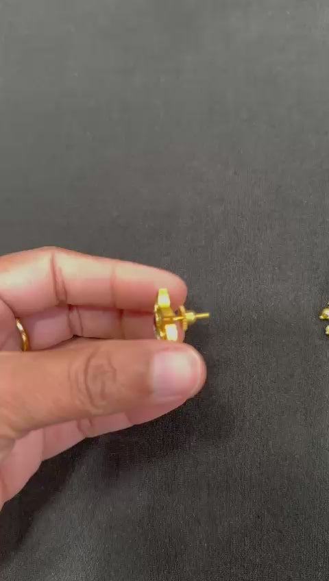 Jadau Kundan Screw Back Earrings | Indian Jewelry In USA