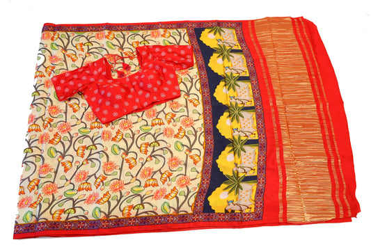 Model Silk Saree | Digital print saree | partywear saree