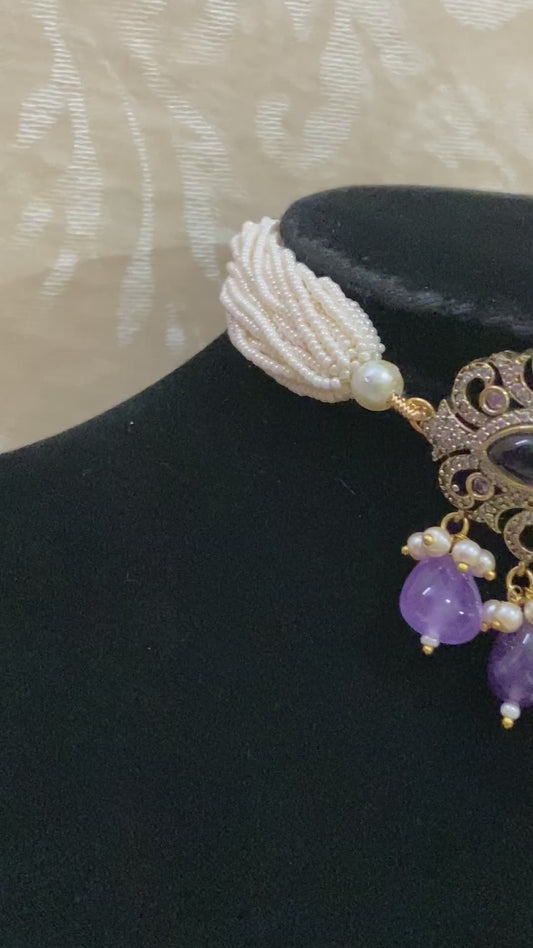 Victorian pendant choker | Indian jewelry