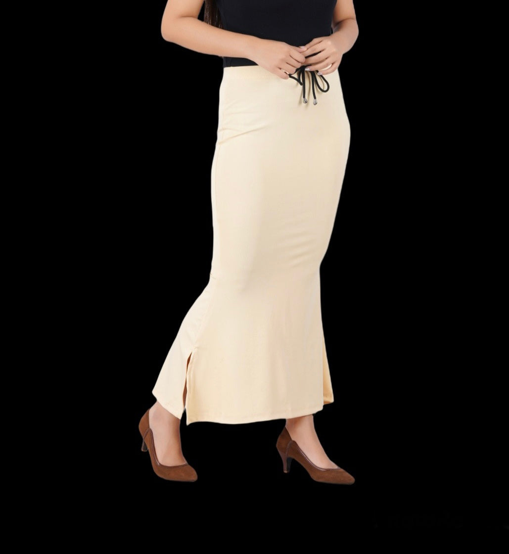 Buy Microfiber Saree Shapewear Petticoat for Women (Beige L) at