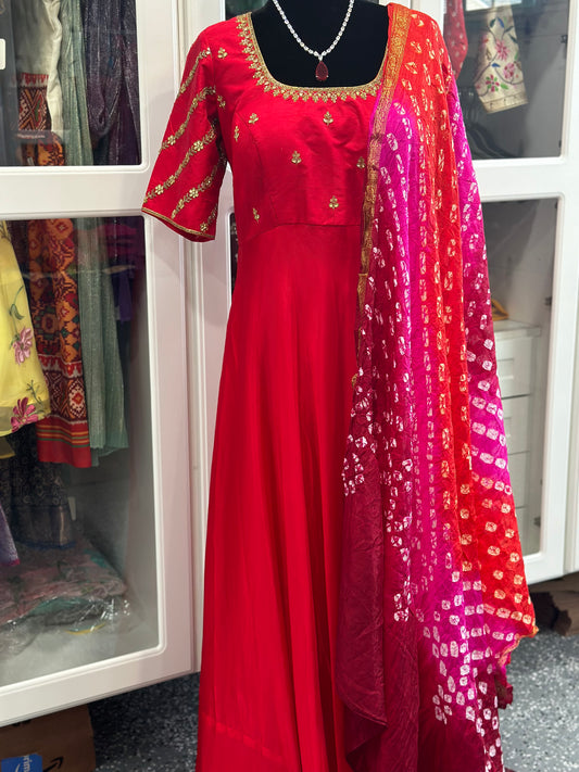 Red Party wear dress | Ethnic wear | custom dress