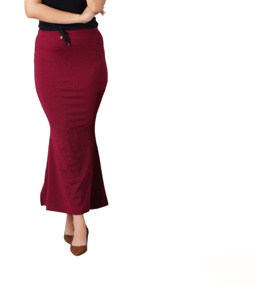 Buy Saree Shapewear Petticoat with Drawstring in Maroon Online
