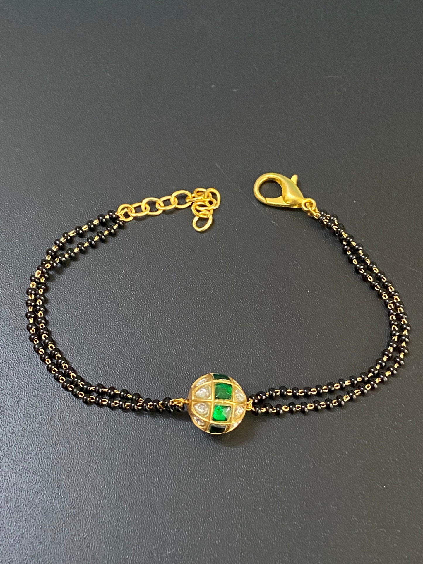 Jadau kundan bracelet | Indian bracelet | handmade bracelet | kundan bracelet | blackbeads bracelet