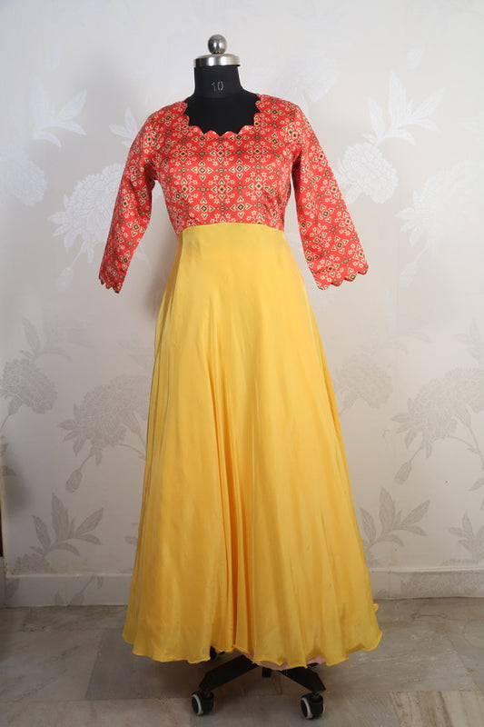 Patola yoke dress | party wear dress