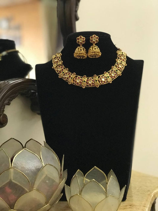 Antique stiff necklace