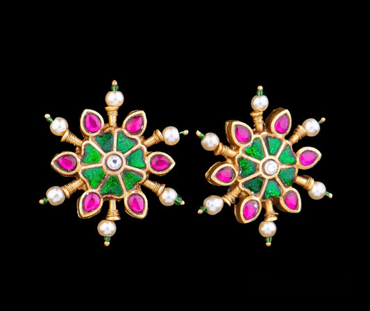 Jadau kundan earrings