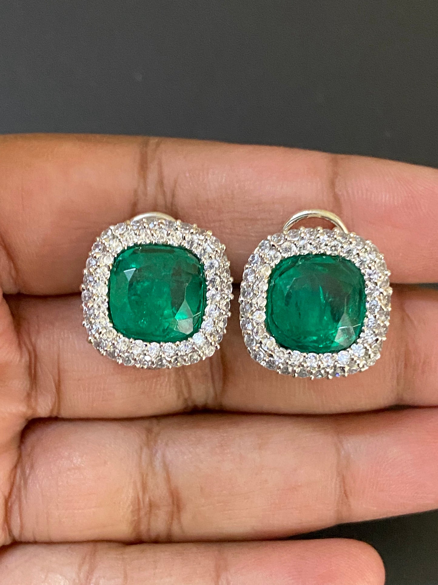 AD earrings | Diamond look earrings | Indian jewelry