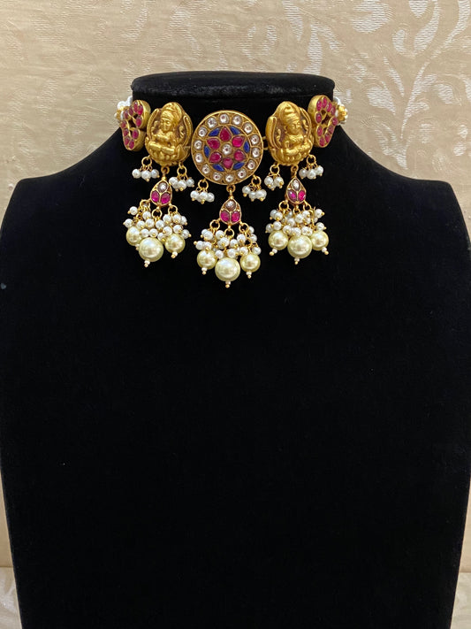 Jadau kundan antique choker | temple choker | Indian jewelry