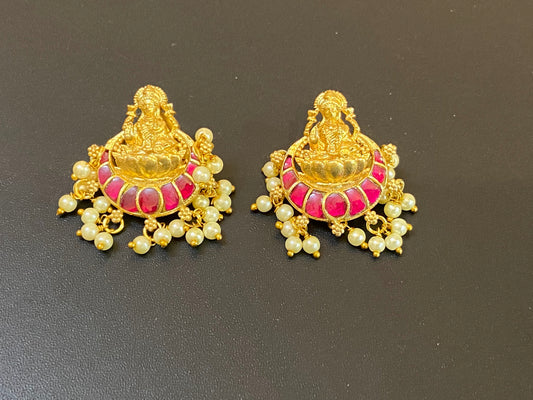 Jadau kundan earrings | temple earrings | Indian earrings