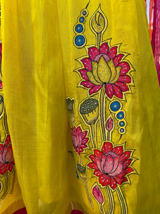 Lehanga | partwear lehanga | yellow lehanga | custom lehanga