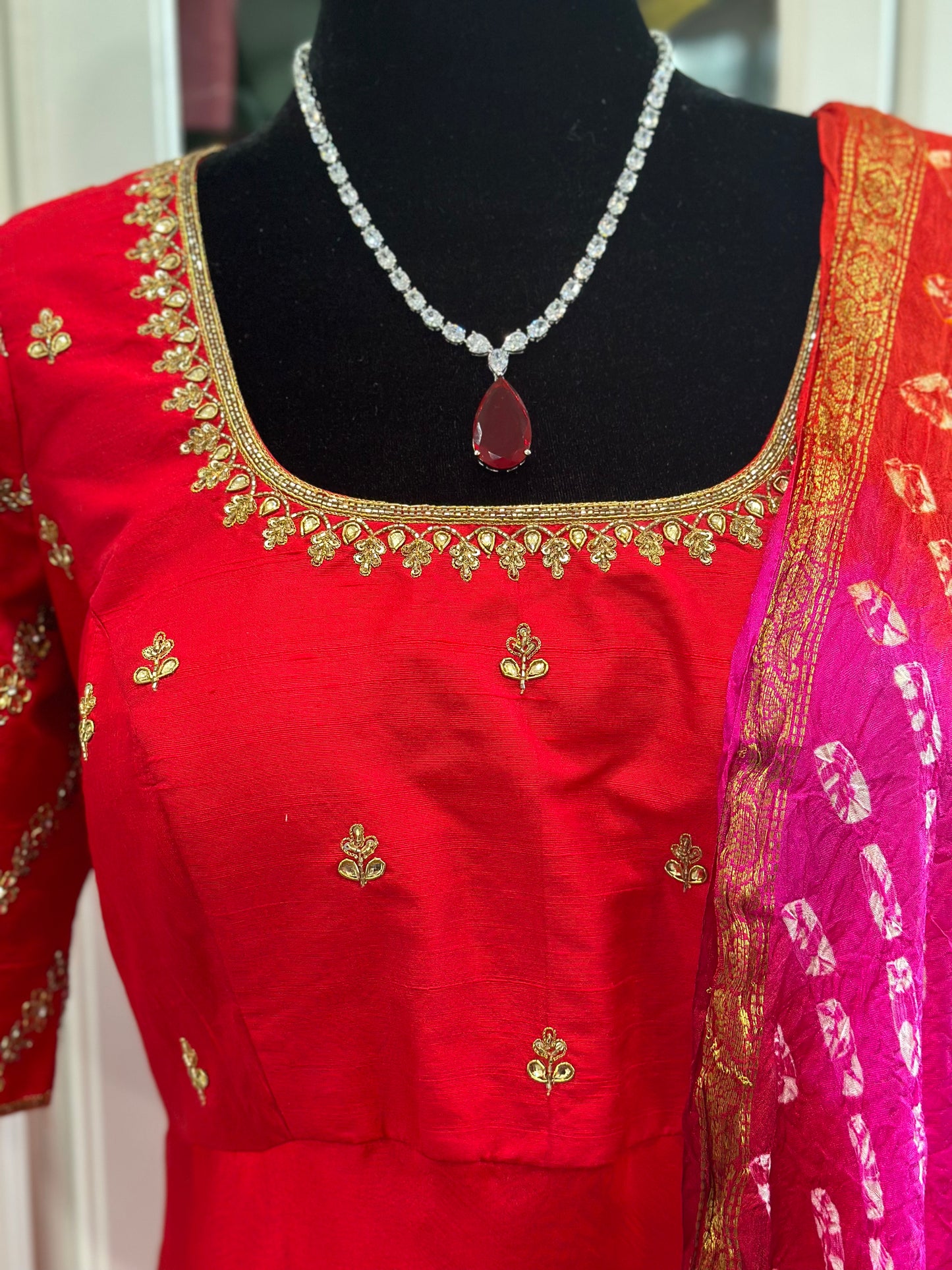 Red Party wear dress | Ethnic wear | custom dress