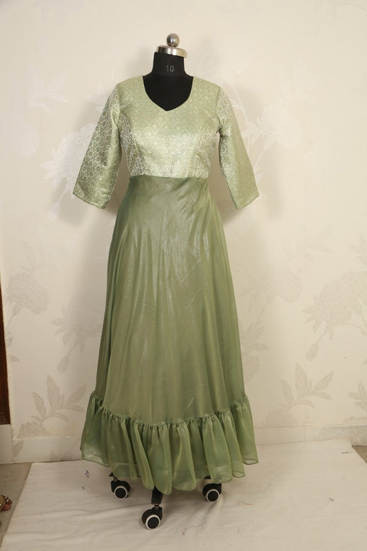 Brocade yoke dress | Fancy dress