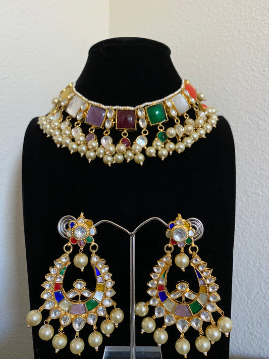 Exclusive kundan necklace | Monalisa stones choker | Indian choker