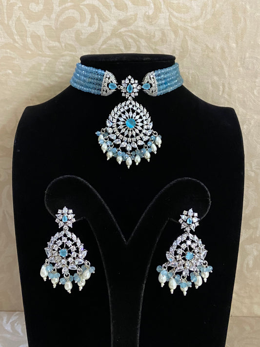 AD Pendant choker | Indian beads choker | Handmade choker