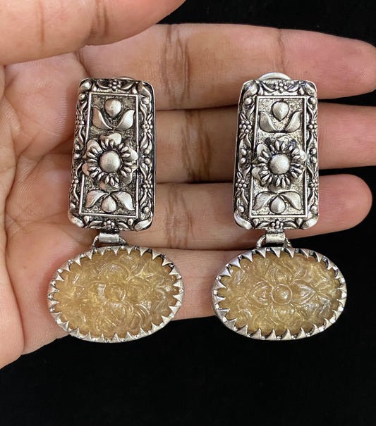 Carved stone earrings | Exclusive earrings