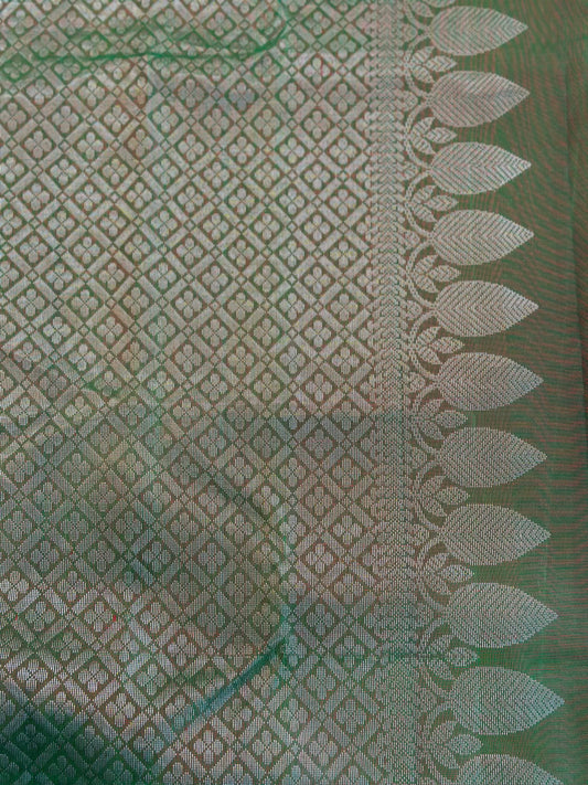 Kanchi pattu saree with embroidery blouse