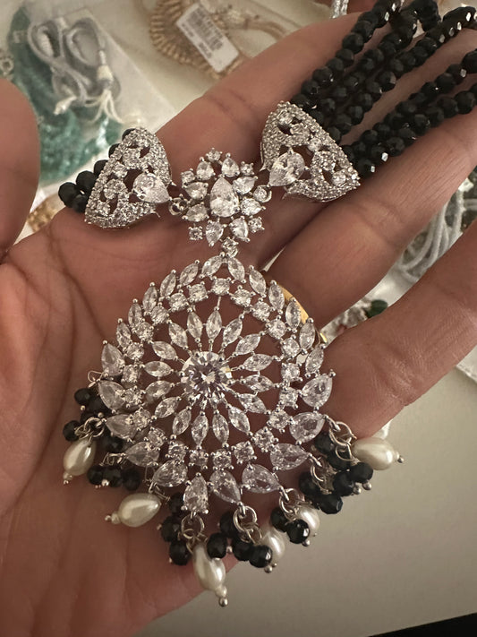 AD Pendant choker | Indian beads choker | Handmade choker