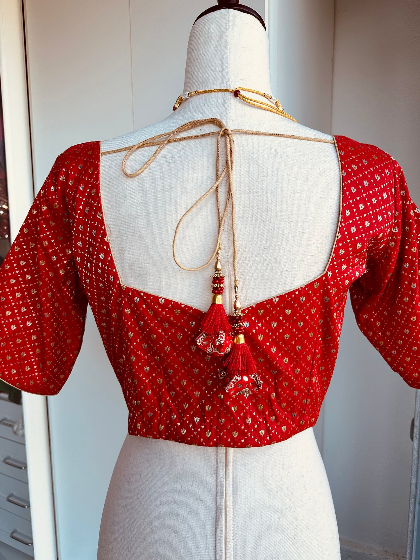 Red buti blouse | Saree blouses in USA