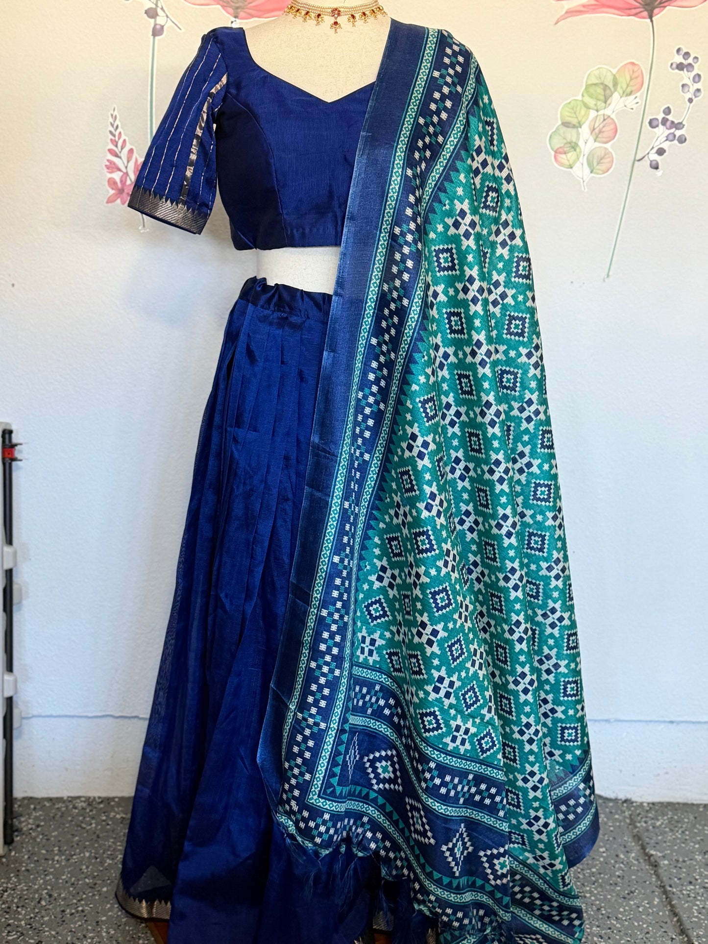 Teens Mangalagiri Handloom Lehanga | Traditional Langa voni | Teens Ethnic Wear