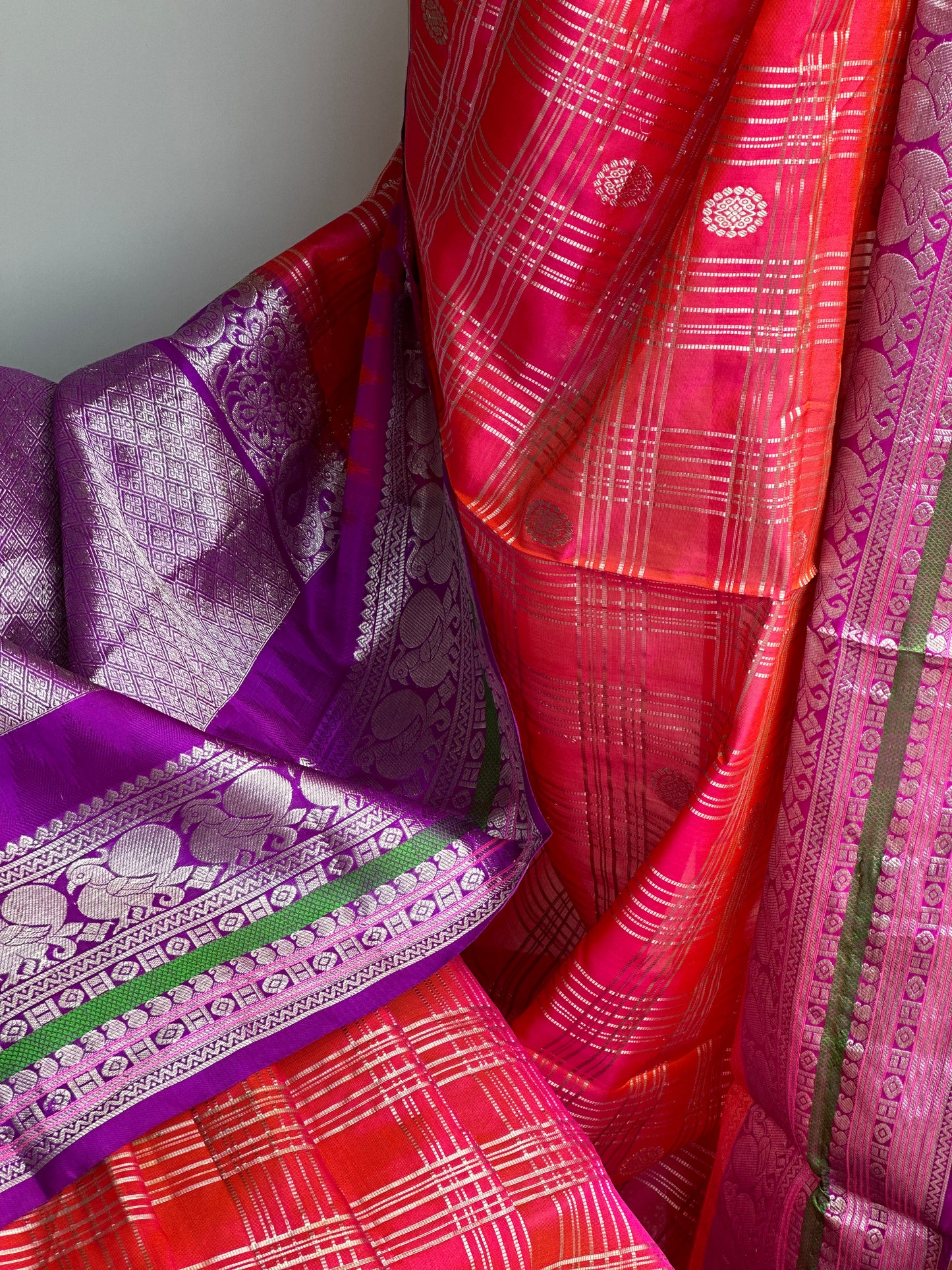 Dual shade Venkatagiri saree | Pattu Saree | Party wear saree