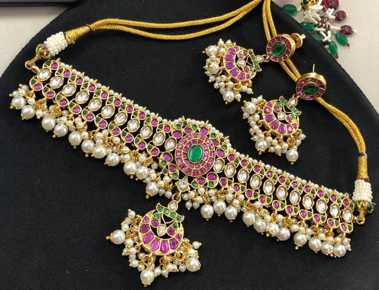 Kemp & Pearl Choker Set | Indian Jewelry in USA