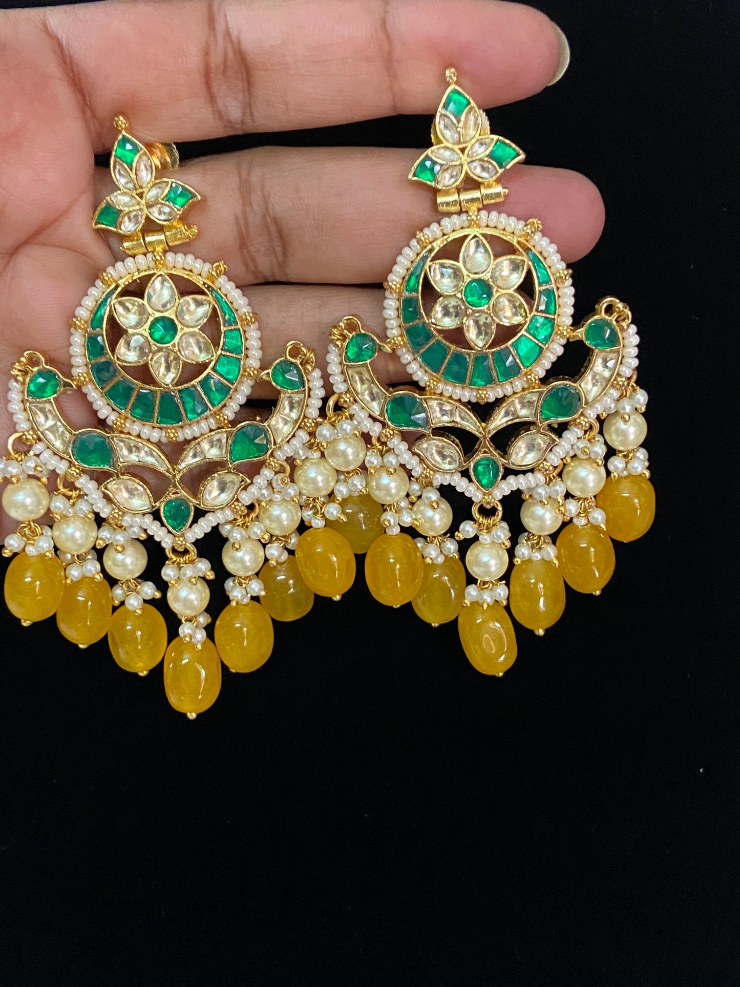 Ahmedabadi Kundan earrings | party wear earrings