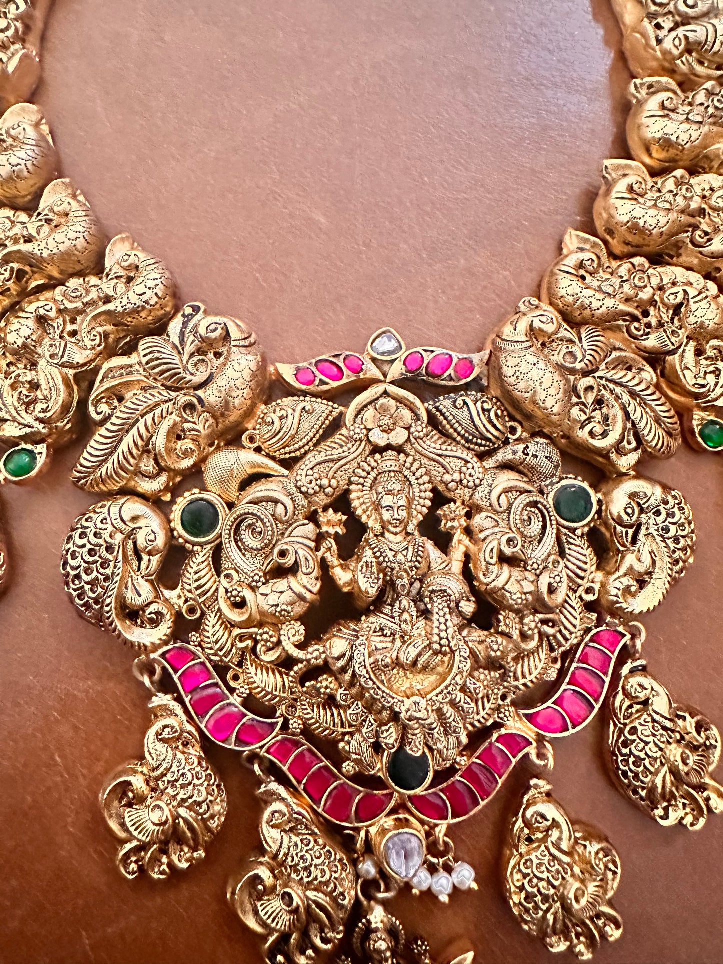 Antique Lakshmi Pendent  Temple Necklace | Bridal jewelry