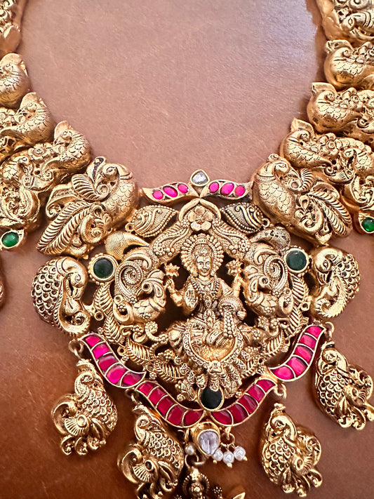 Antique Lakshmi Pendent  Temple Necklace | Bridal jewelry