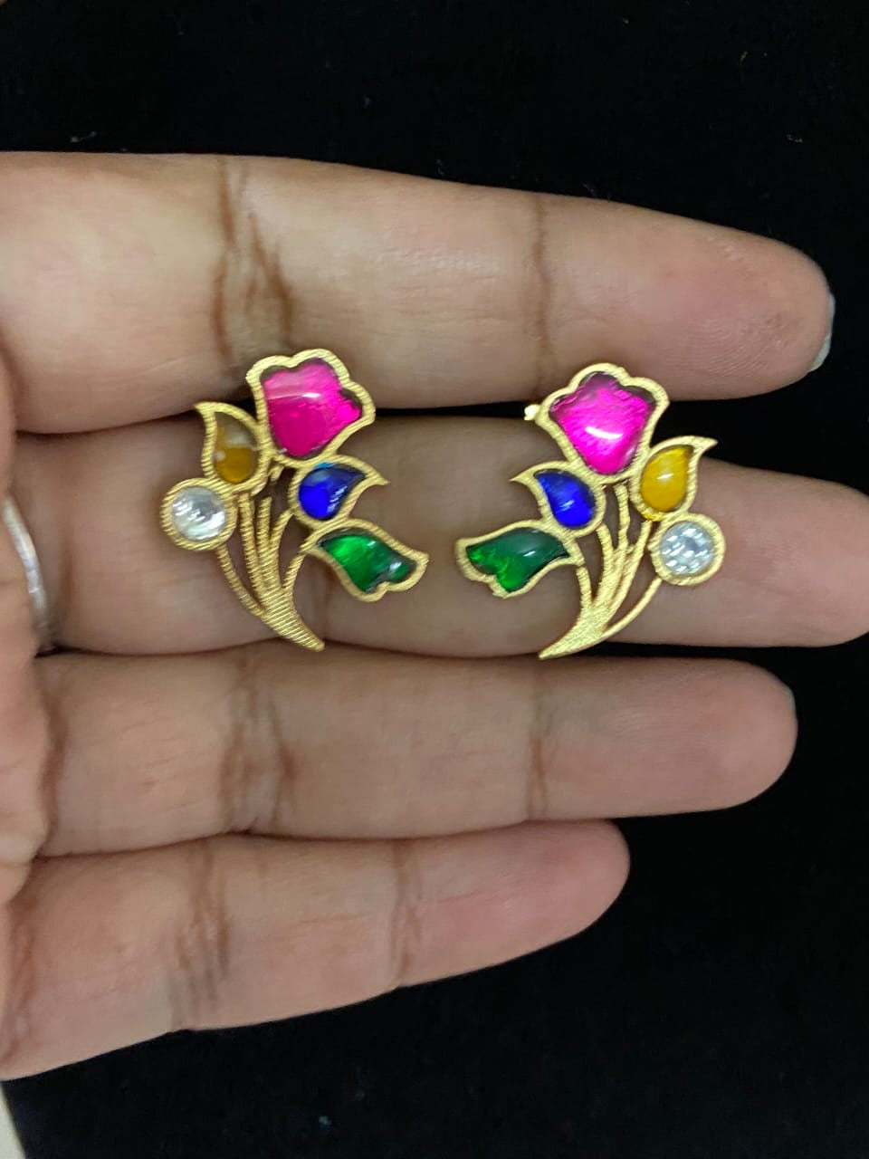 Jadau Kundan Studs  | Indian Earrings
