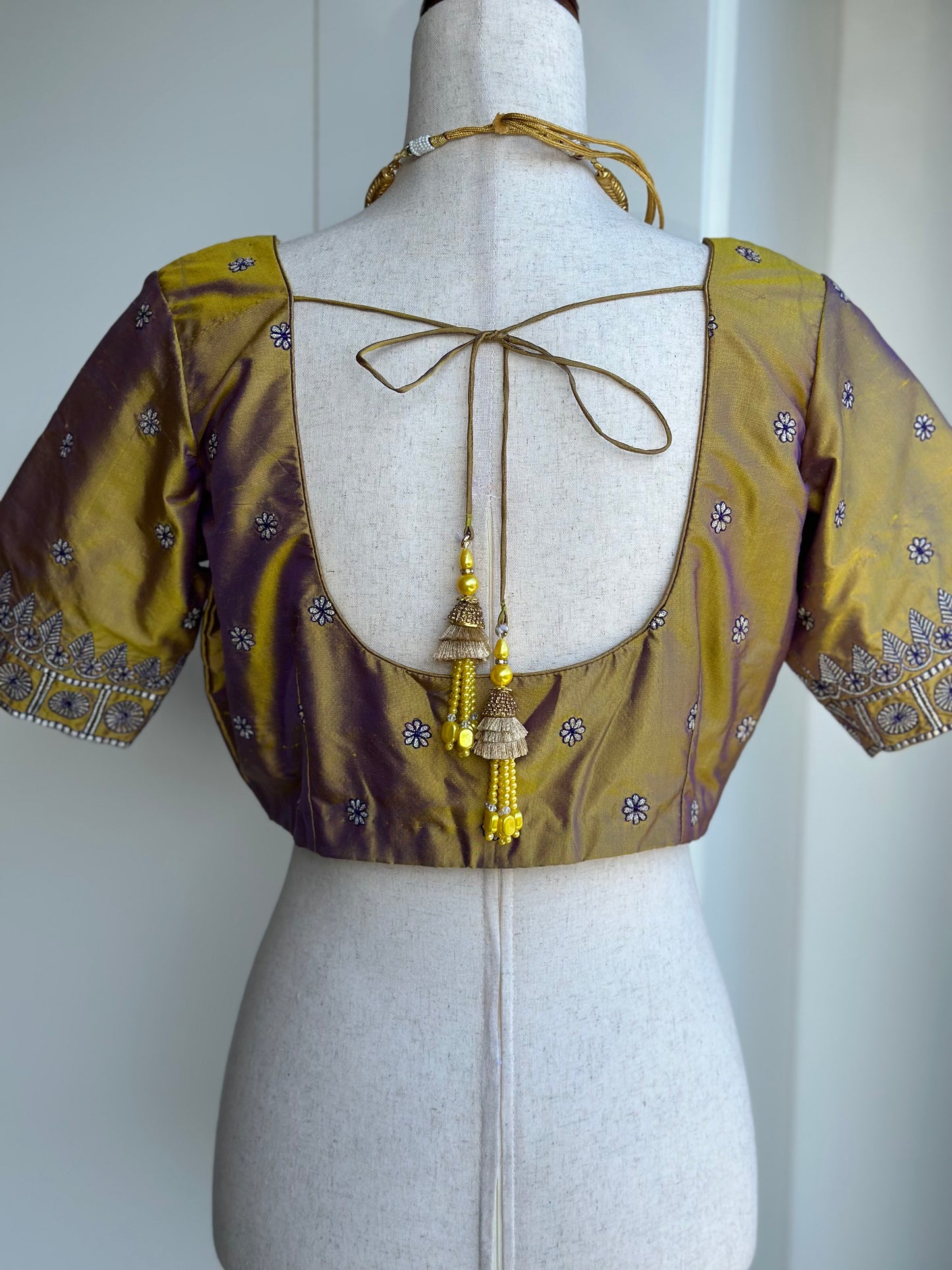 Pure silk embroidery blouse | Readymade blouses in USA | custom blouse