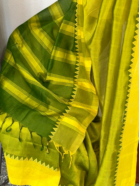 Thread border Mangalagiri silk saree