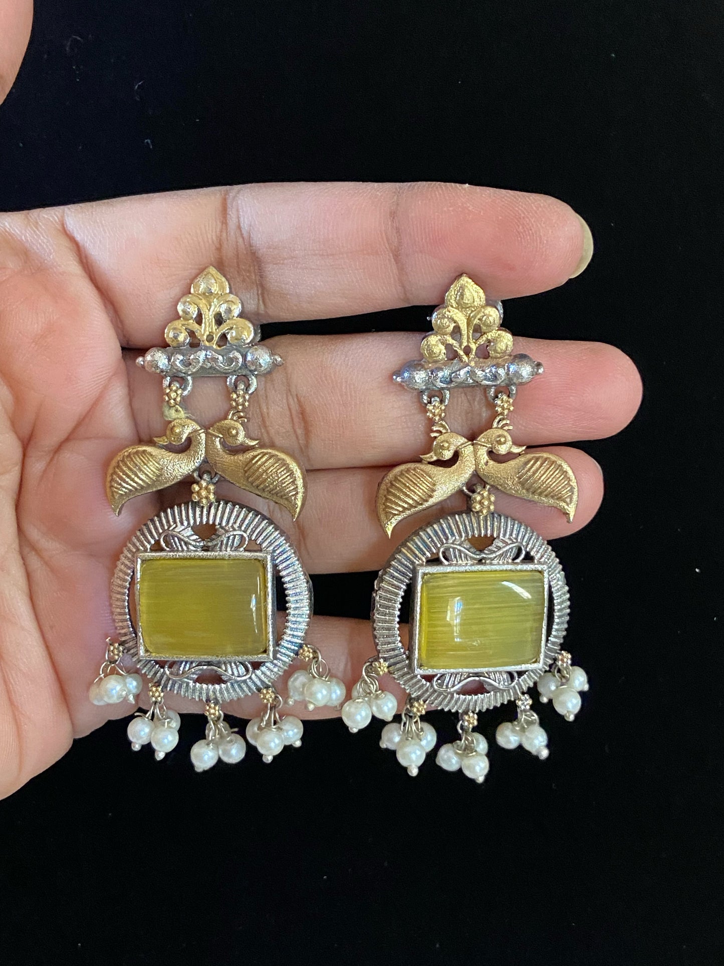 Dual tone earrings | Indian earrings