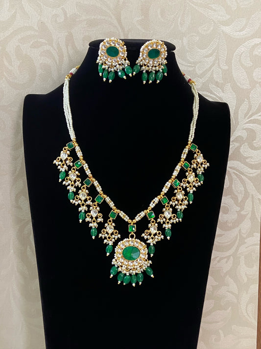 Ahamadabadi kundan necklace set | Handmade jewelry | Indian jewelry in USA
