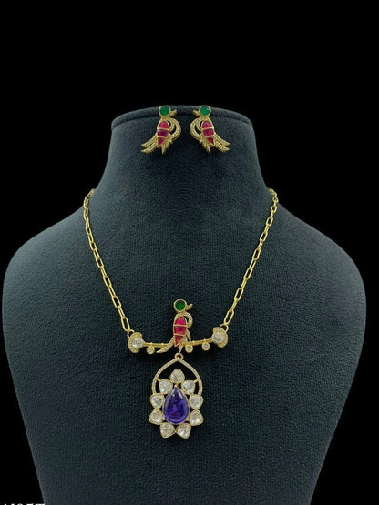 Polki kundan Bird Necklace | Exclusive Necklace