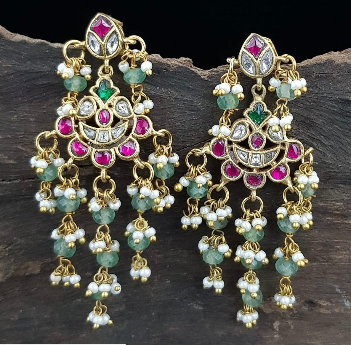 Jadau Kundan Earrings | Indian Earrings In USA | Gift idea