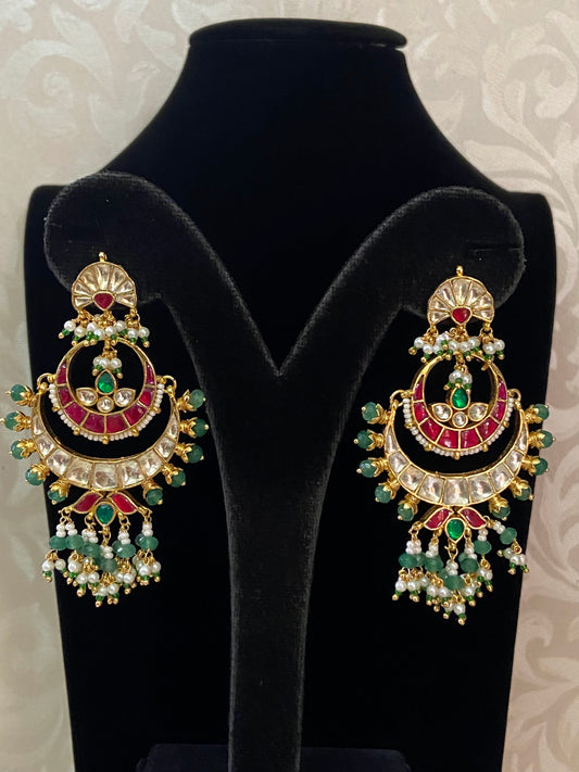 Ahmedabadi Kundan earrings | Partywear earrings