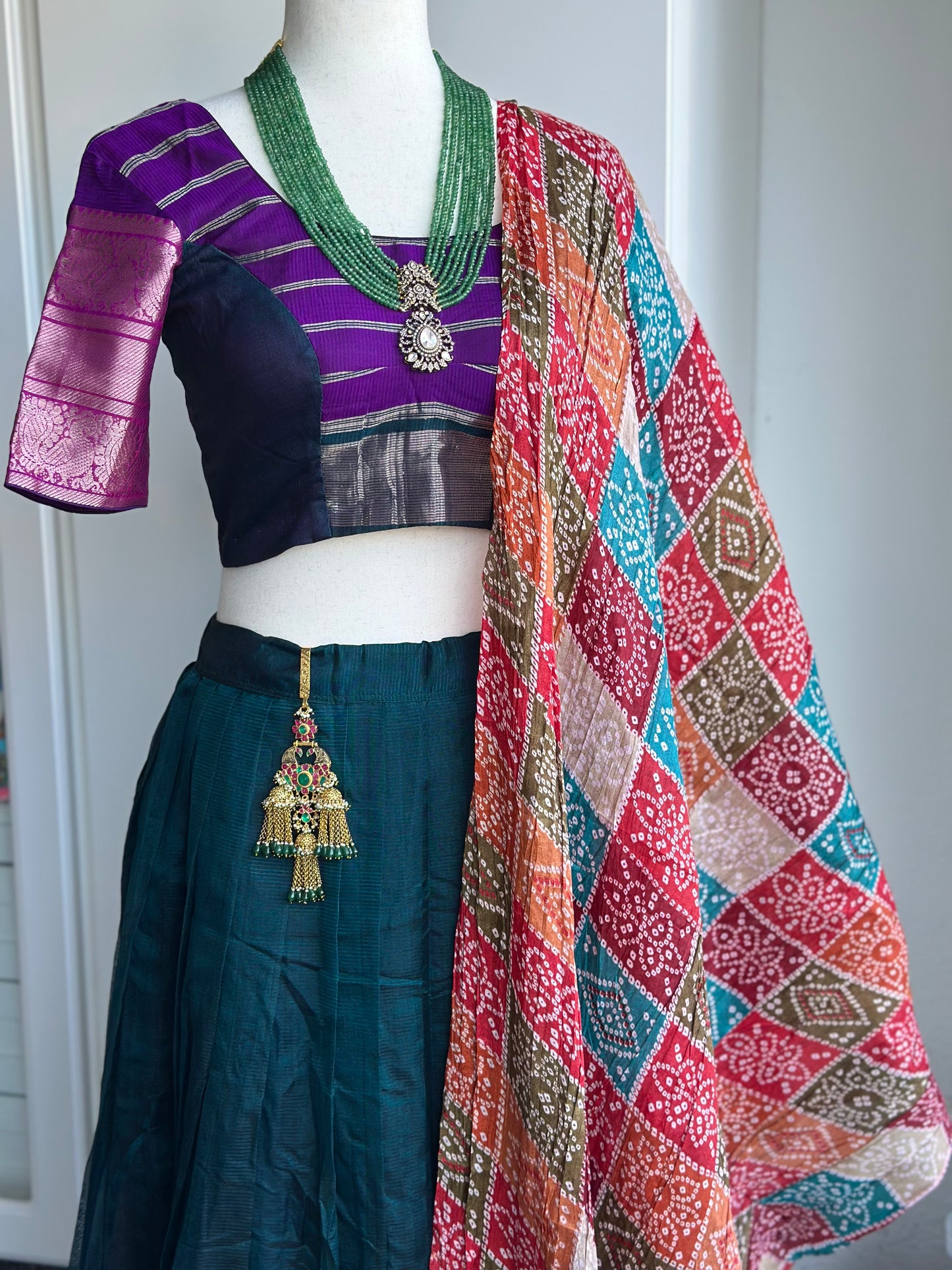 Teens mangalagiri lehanga set | teens ethnic wear