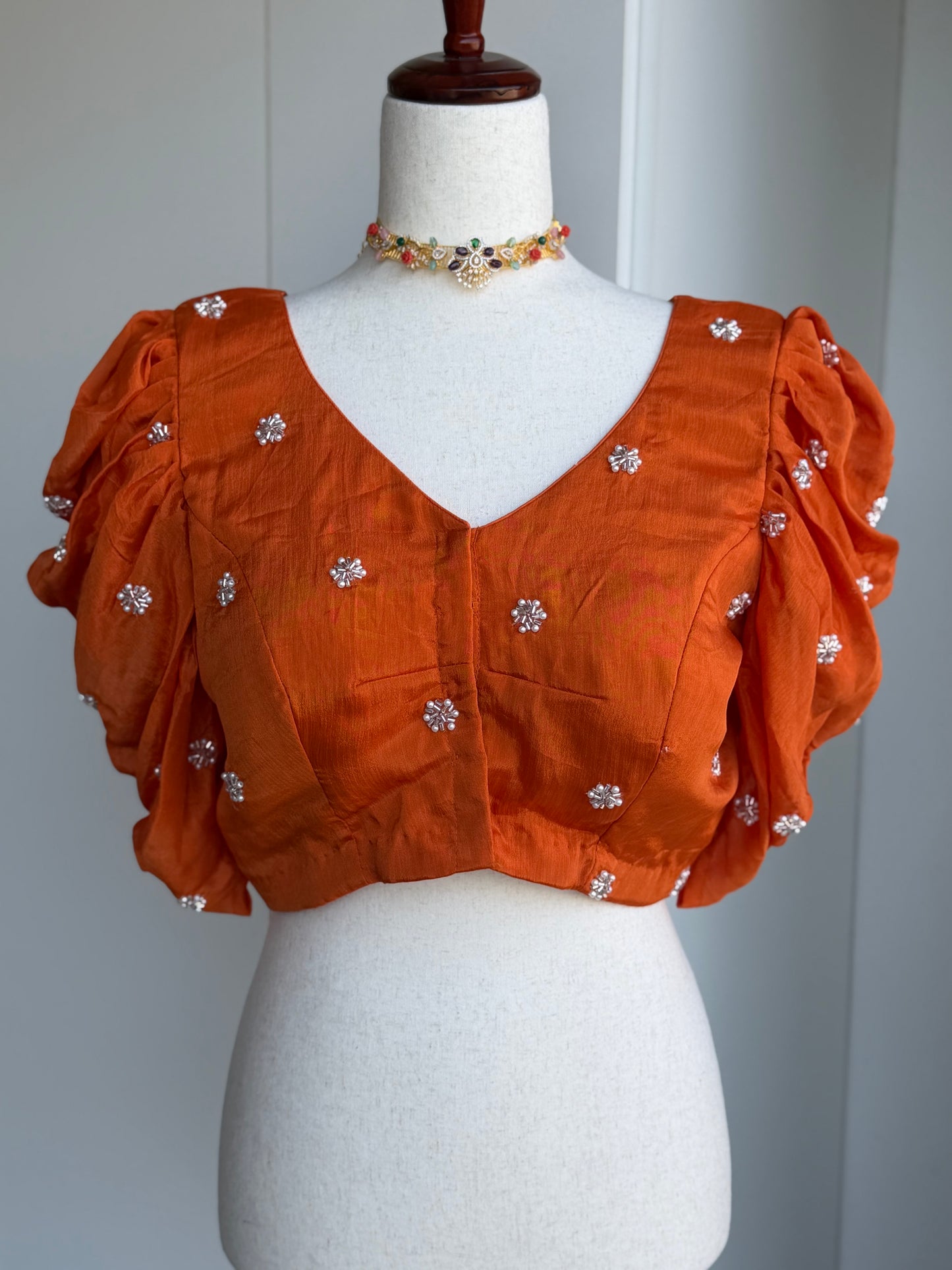 Georgette Embroidery Blouse | Custom Blouse
