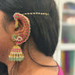 Kundan Peacock Jumki Ear Cuffs | Indian Jewelry In USA |  Bridal jewellery