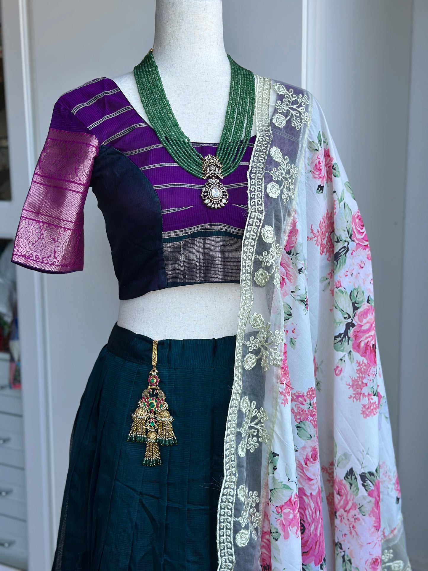 Teens mangalagiri lehanga set | teens ethnic wear