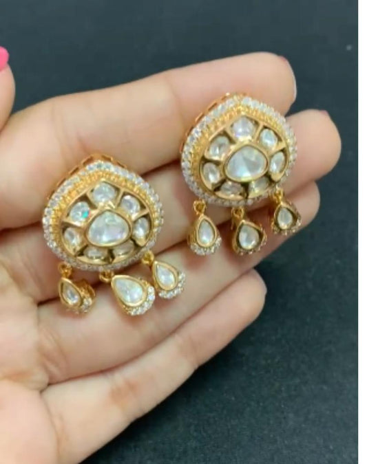 AD Polki Earrings | Indian Jewelry In USA | Gift Idea
