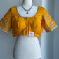 Yellow silver embroidery blouse | Saree readymade blouses in USA