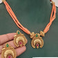 Antique Pendant Coral Necklace With Studs | Indian Beads Jewelry