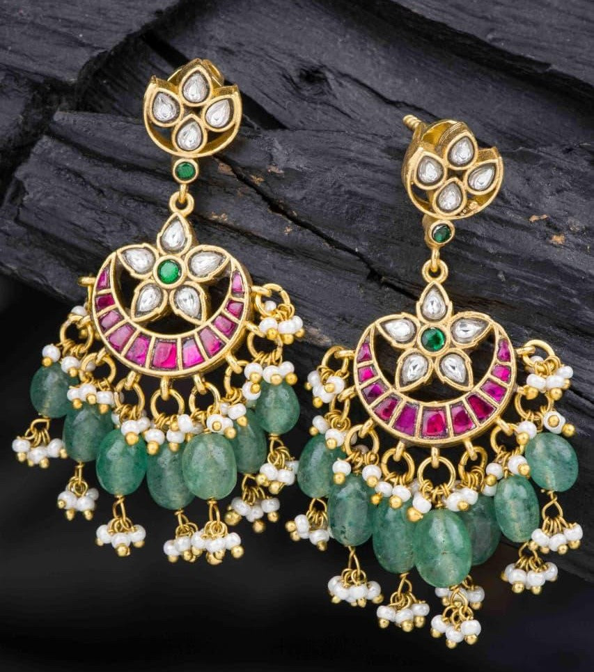 Jadau Kundan Earrings | Traditional Kundan Earrings